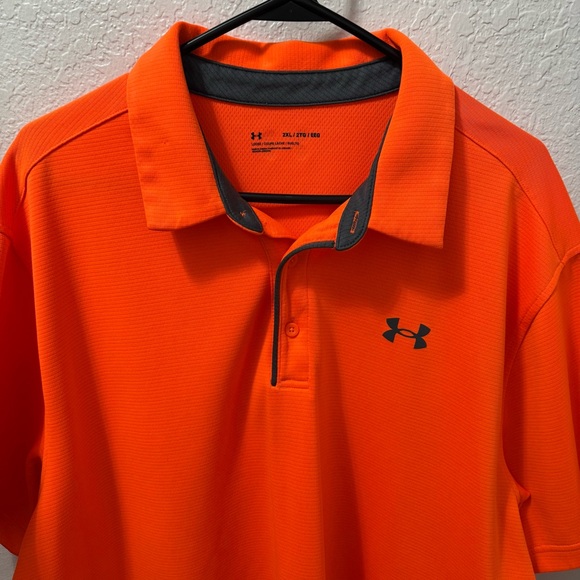 Under Armour Orange Performance Polo Shirt - Picture 2 of 4